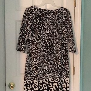 Black with white print size 14 dress
